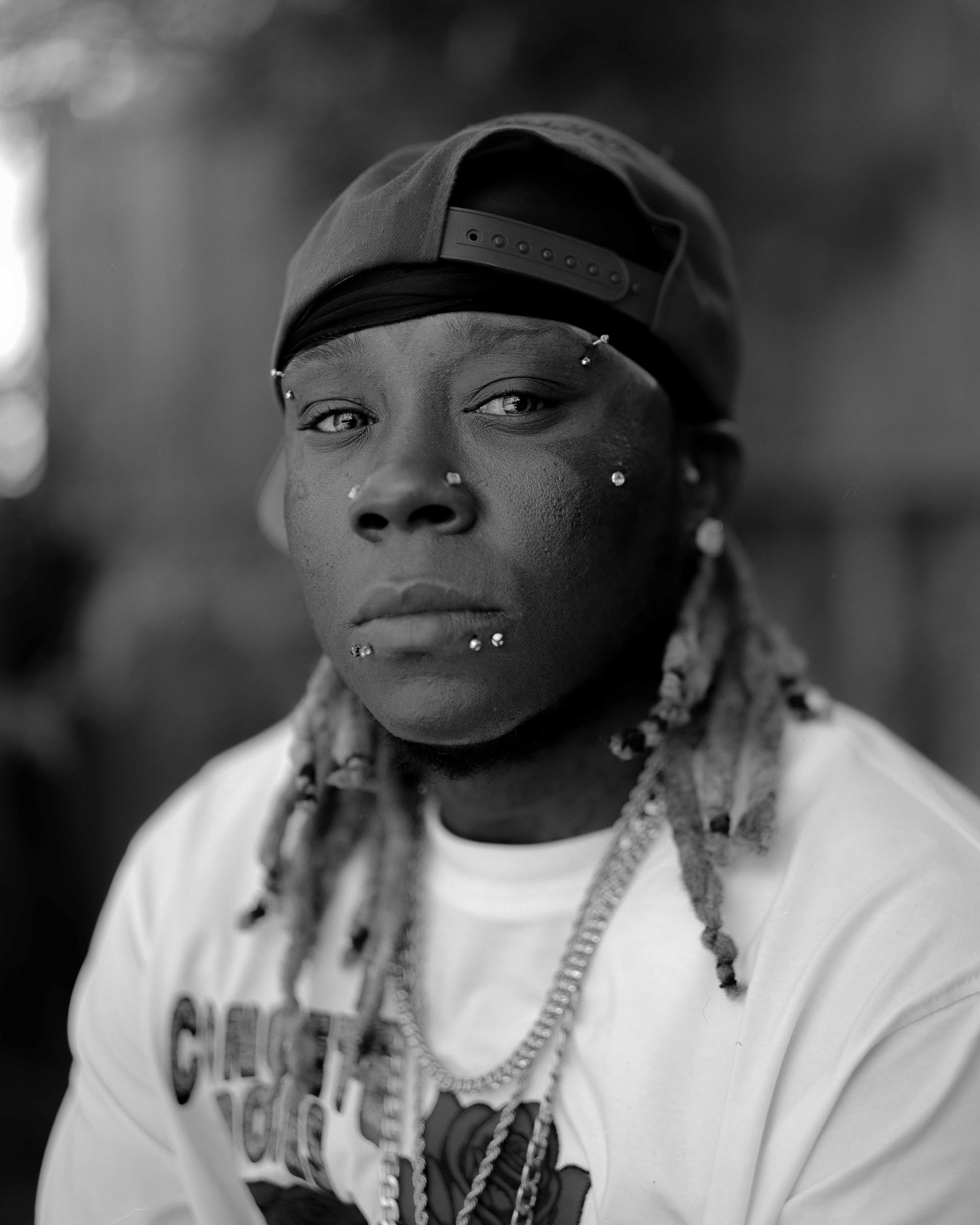 Tazz Webster sits for a portrait in St. Louis, Missouri on May 6th, 2025.