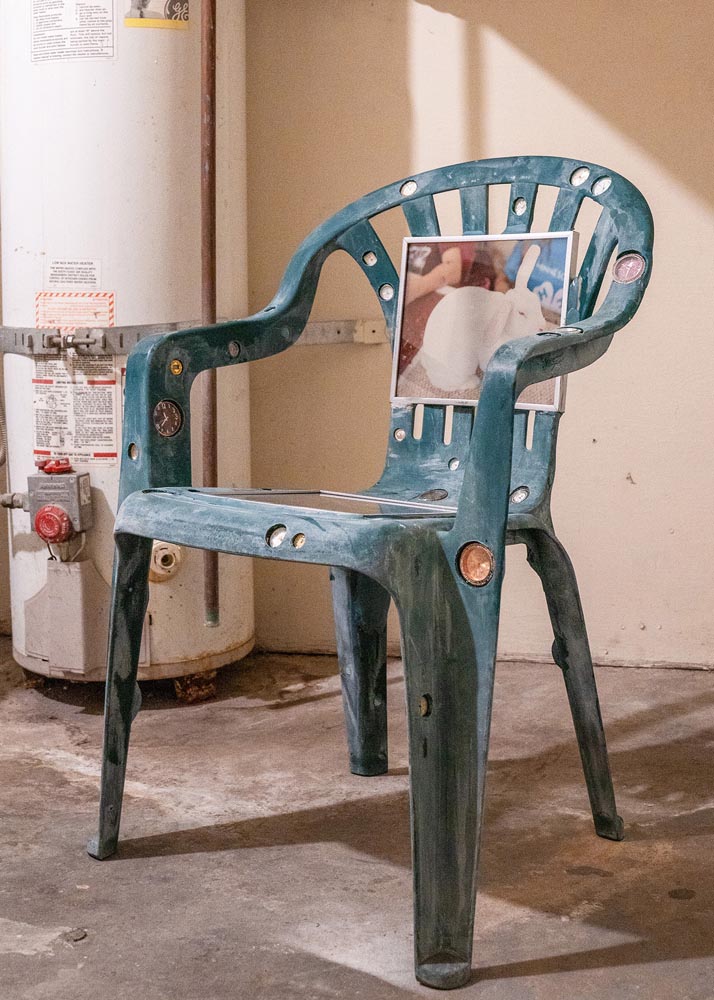 02_Sitting–waiting–nothing–2025–Found-lawn-chair–found-watch-faces–apoxie–glass–image-on-transparency–22_-x-24_-x-34_-Innovate-Grant-Cameron-Coffman