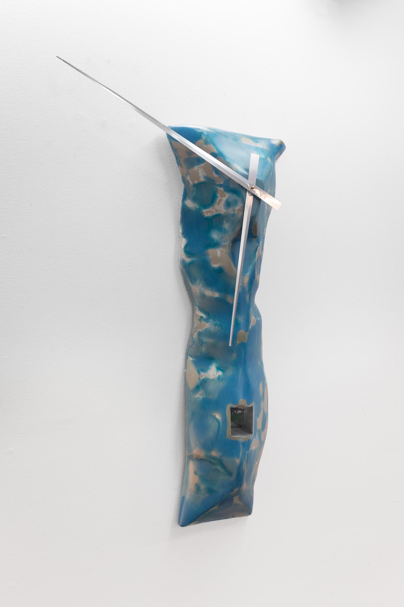 09_Windmill–2025–Steel–aluminum–image-transfer–acrylic–foam–clock-parts–aquaresin–28-x-47-x-6-Innovate-Grant-Cameron-Coffman