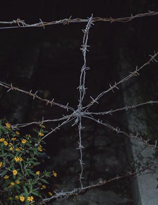 Barbed wire in Panggung Street, Malang City